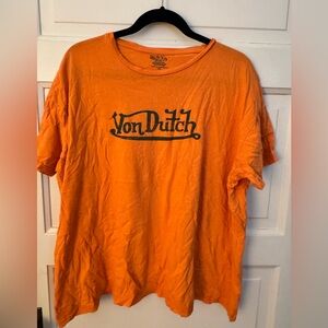 Vintage Von Dutch Vibrant Orange Short Sleeve Tee